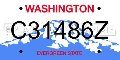 C31486Z Washington License Plate