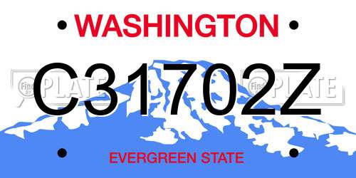 C31702Z Washington License Plate