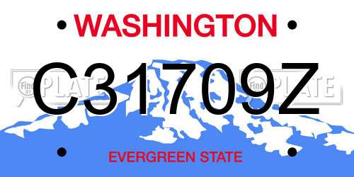 C31709Z Washington License Plate