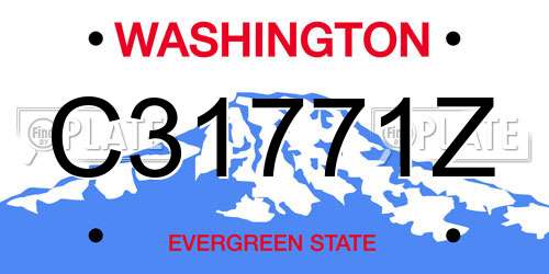 C31771Z Washington License Plate