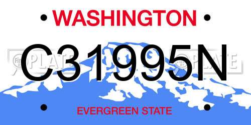 C31995N Washington License Plate
