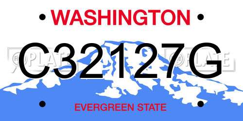 C32127G Washington License Plate