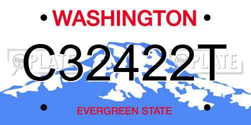 C32422T Washington License Plate