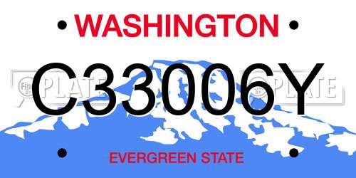 C33006Y Washington License Plate