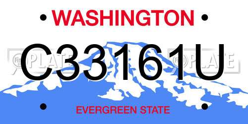 C33161U Washington License Plate