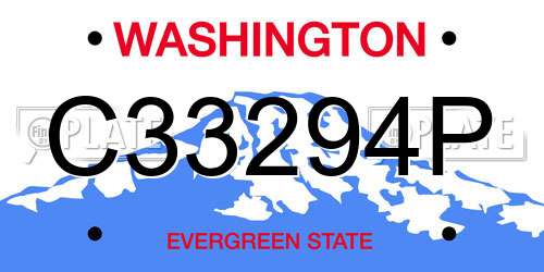 C33294P Washington License Plate
