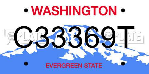 C33369T Washington License Plate