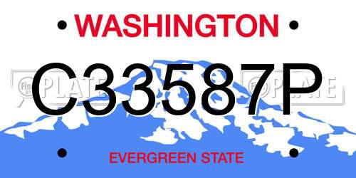 C33587P Washington License Plate