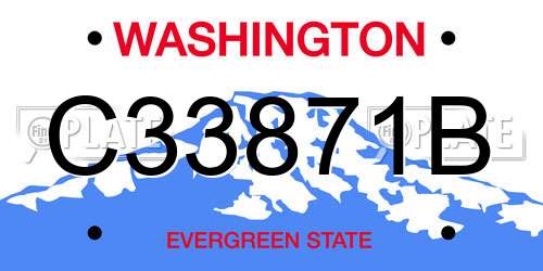 C33871B Washington License Plate