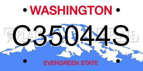 C35044S Washington License Plate