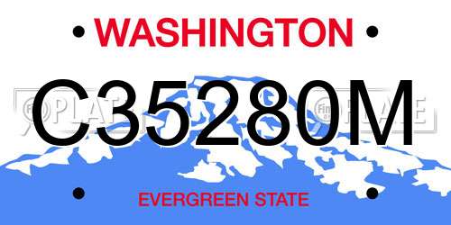 C35280M Washington License Plate
