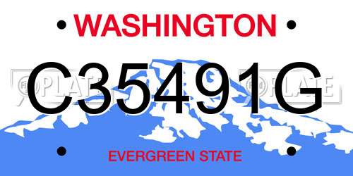 C35491G Washington License Plate