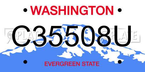 C35508U Washington License Plate