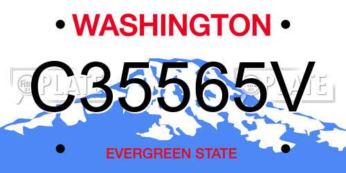 C35565V Washington License Plate