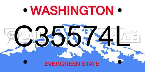 C35574L Washington License Plate