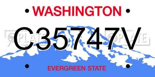 C35747V Washington License Plate