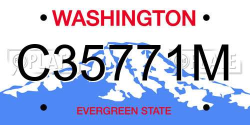 C35771M Washington License Plate