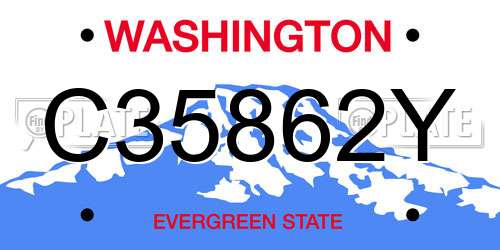 C35862Y Washington License Plate