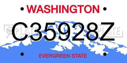 C35928Z Washington License Plate