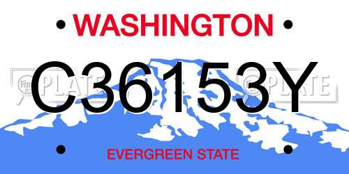 C36153Y Washington License Plate