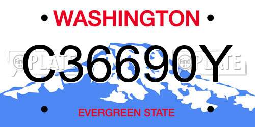 C36690Y Washington License Plate