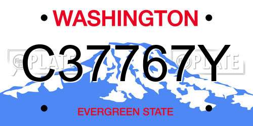 C37767Y Washington License Plate