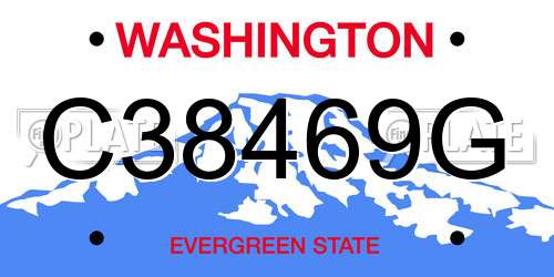 C38469G Washington License Plate