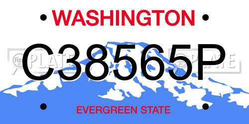 C38565P Washington License Plate