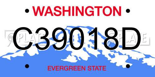 C39018D Washington License Plate