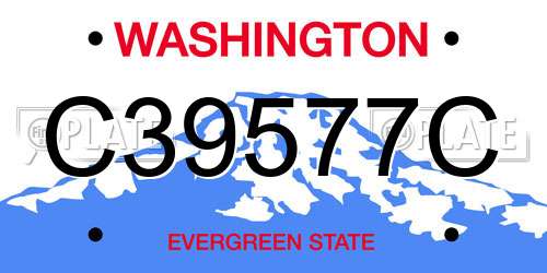 C39577C Washington License Plate