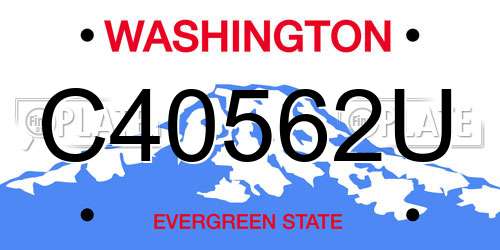 C40562U Washington License Plate
