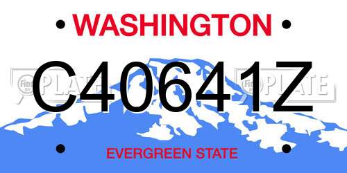 C40641Z Washington License Plate