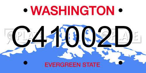 C41002D Washington License Plate