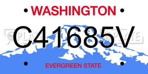 C41685V Washington License Plate