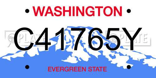 C41765Y Washington License Plate