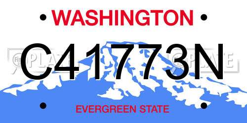 C41773N Washington License Plate