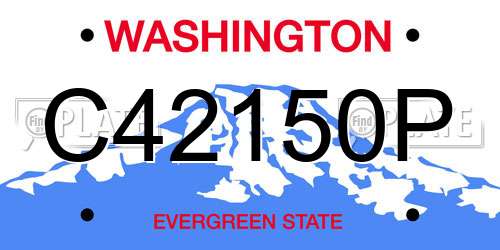 C42150P Washington License Plate