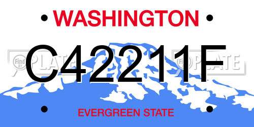 C42211F Washington License Plate
