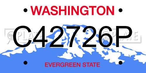 C42726P Washington License Plate