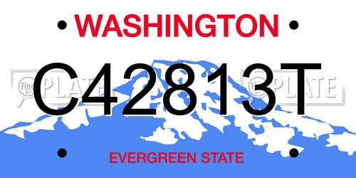 C42813T Washington License Plate