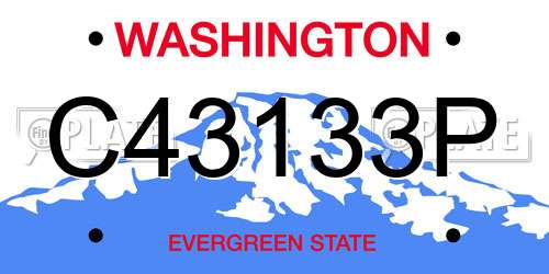 C43133P Washington License Plate