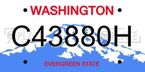 C43880H Washington License Plate