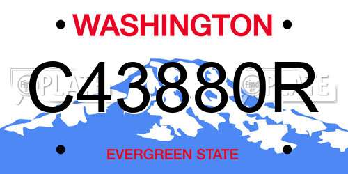 C43880R Washington License Plate