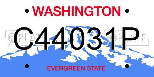 C44031P Washington License Plate