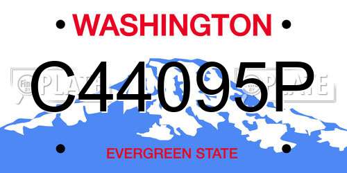 C44095P Washington License Plate
