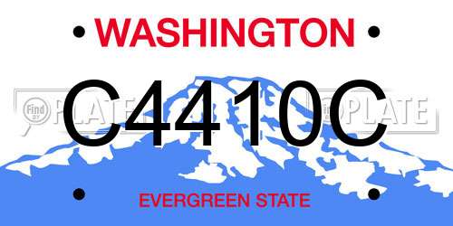 C4410C Washington License Plate