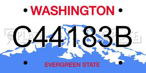 C44183B Washington License Plate