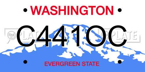 C441OC Washington License Plate
