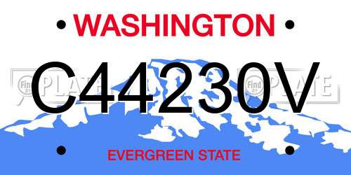 C44230V Washington License Plate