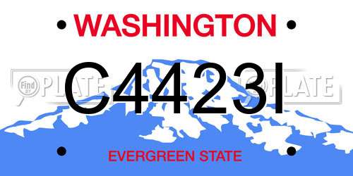 C4423I Washington License Plate